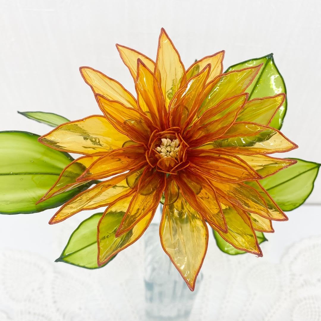 Amazon.co.jp: アメリカンフラワーディップアート ダリア オレンジ系